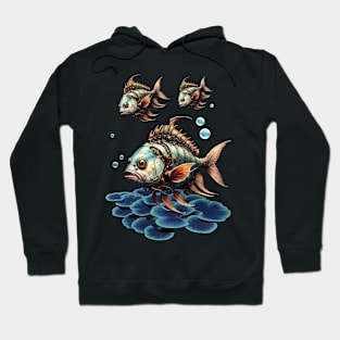 Stunning fantasy steampunk fish Hoodie